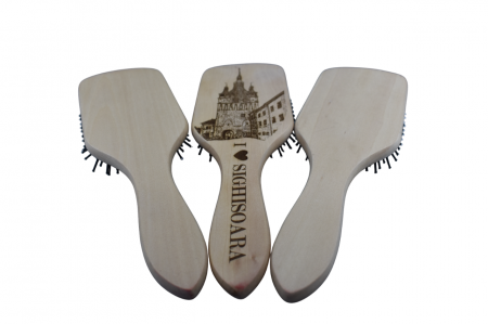 Perie de Păr din Lemn Personalizabilă prin Gravură de Înaltă Calitate [1]