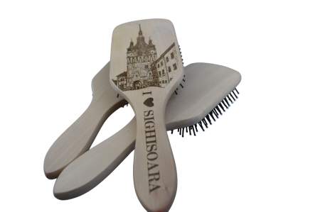Produse - Perie de Păr din Lemn Personalizabilă prin Gravură de Înaltă Calitate