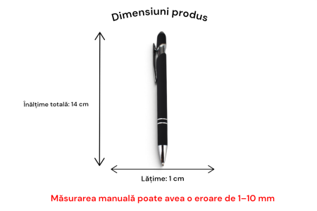 Pix metalic 2 în 1 cu vârf touch – Personalizabil prin gravură [9]
