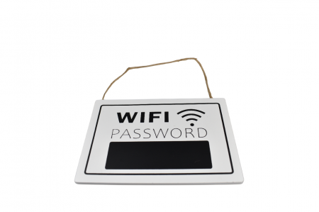 Produse - Plăcuță Decorativă „WiFi Password” cu Tablă Scrisă