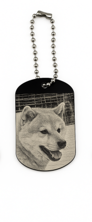 Produse - Plăcuță militară personalizabilă – Dog Tag negru mat