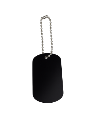 Plăcuță militară personalizabilă – Dog Tag negru mat [1]