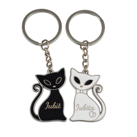 Set Brelocuri "Pisicuțe Yin-Yang" / "Suflete Pereche Felină