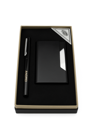 Set Business „Eleganță Compactă” – Toc Carduri & Pix Personalizabil [4]