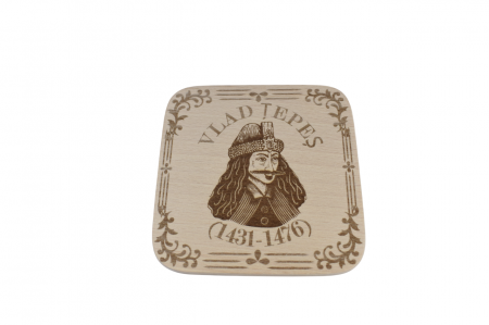 Produse - Suport decorativ din lemn gravat – Vlad Țepeș (1431–1476)