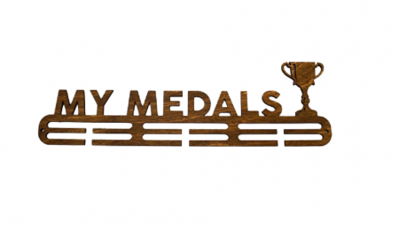 Suport medalii My Medals, pentru Sportivi, Maro, Lemn, 50 cm [1]