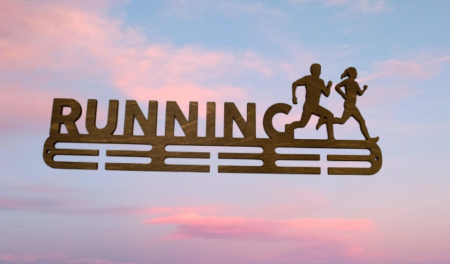 Suport medalii Running, pentru Sportivi, Maro, Lemn, 50 cm [4]