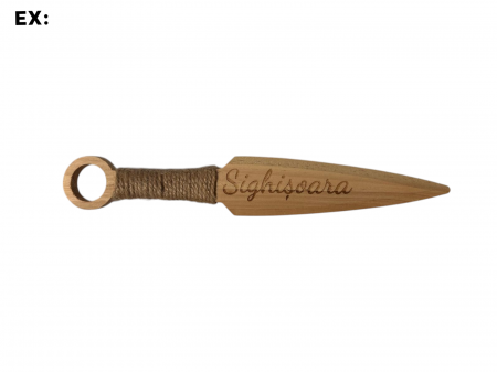 Suveniruri - Suvenir lemn– pumnal decorativ gravat