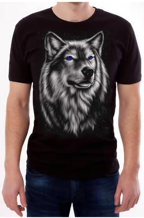 Tricouri - Tricou cu Lup, serigrafic, bumbac, Xs