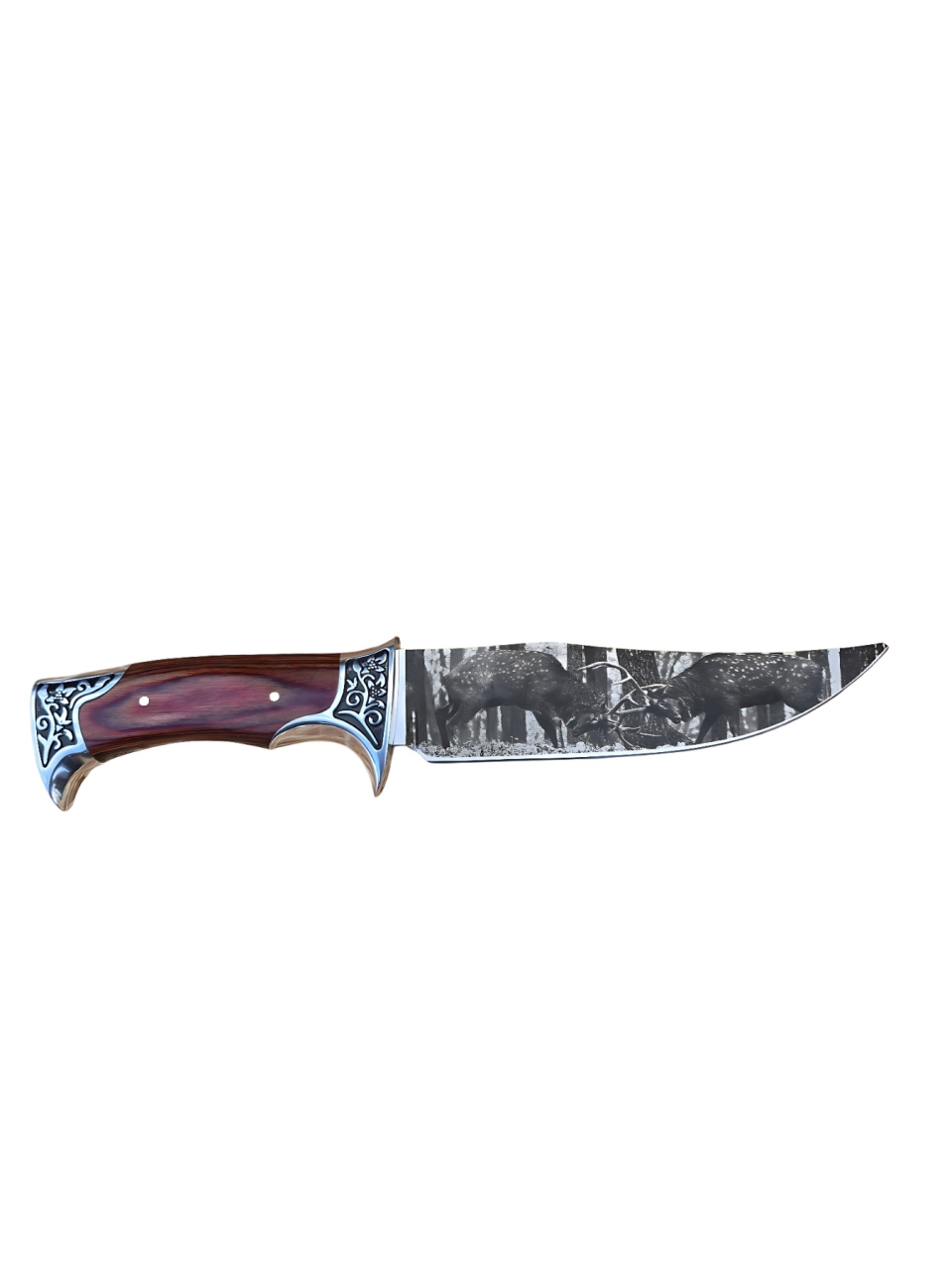 Cuțit de vânătoare Cerb, lamă 17 cm, lungime totală 30 cm, grosime lamă 4 mm, 325 g, teacă inclusă [2]