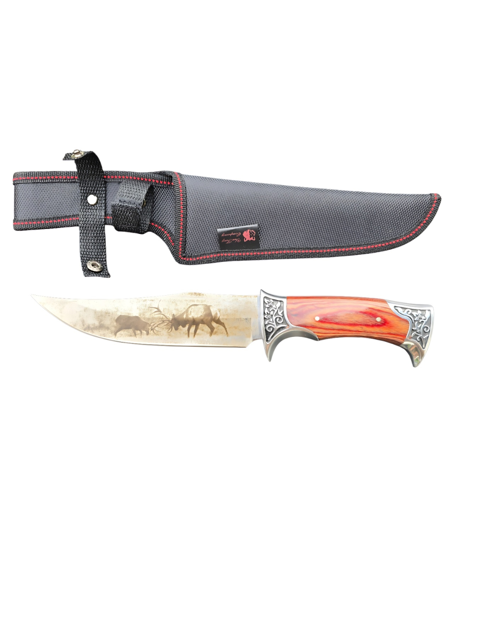 Cuțit de vânătoare Cerb, lamă 17 cm, lungime totală 30 cm, grosime lamă 4 mm, 325 g, teacă inclusă [6]