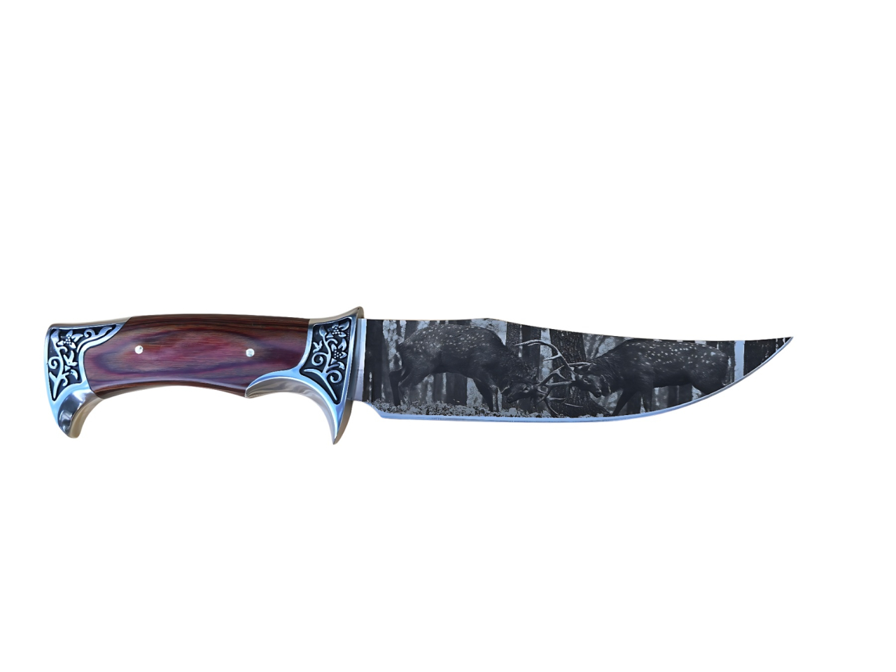 Cuțit de vânătoare Cerb, lamă 17 cm, lungime totală 30 cm, grosime lamă 4 mm, 325 g, teacă inclusă [3]