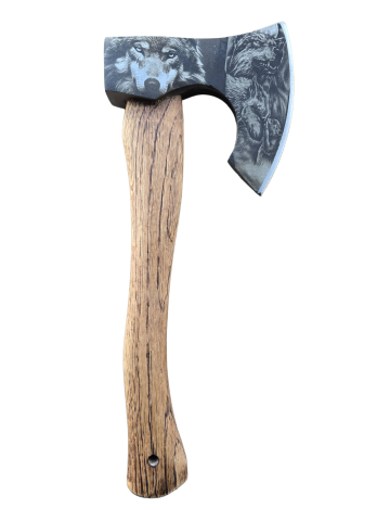 Topoare - Topor personalizat Lup, format viking