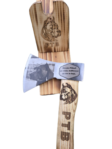 Topoare - Topor personalizat Caine- suport birou