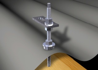 Suport de inox pentru acoperis tabla M10 x 200 mm [1]