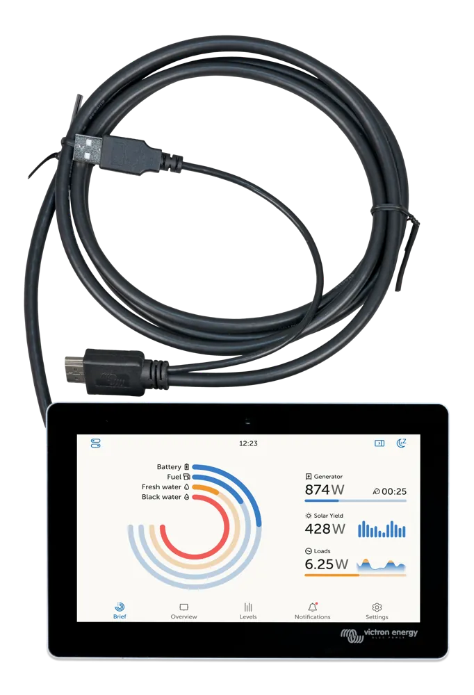 Victron GX Touch 50 display touchscreen de 5 inch pentru monitorizarea si controlul sistemelor energetice conectate la Cerbo GX. [6]