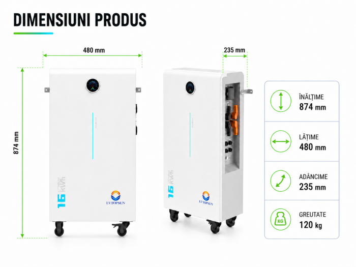 Acumulator Lifepo4 LVTopsun 16 kWh 51.2V-314Ah IP65 [3]