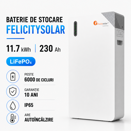 Sisteme de Stocare - Acumulator Felicity Solar, LifePo4  11.8 kwh Low Voltage. IP65. Garantie 10 ani. Acumulator cu incalzire.
