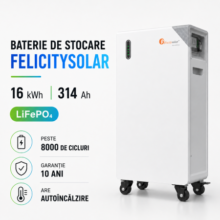 Sisteme de Stocare - Acumulator Felicity Solar, LifePo4  16 kwh Low Voltage. IP65. Garantie 10 ani