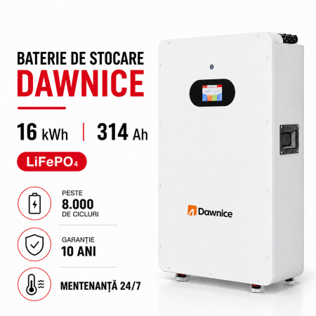 Sisteme de Stocare - Dawnice Powerfly 6.0 51.2V  314Ah 16kWh Wall Mounted Battery