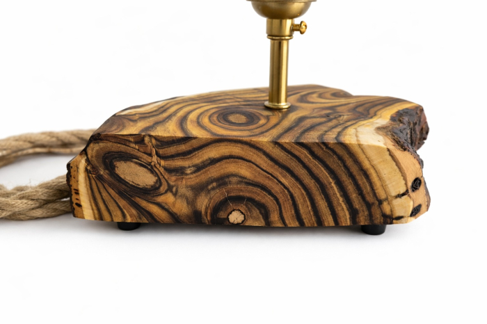 Lampa din lemn de sumac realizata manual - lampa decorativa rustica [5]