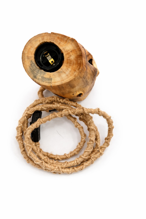 Lampa rustica din lemn natural Rustic Log [5]