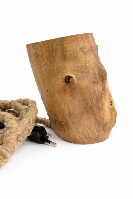 Lampa rustica din lemn natural Rustic Log [3]
