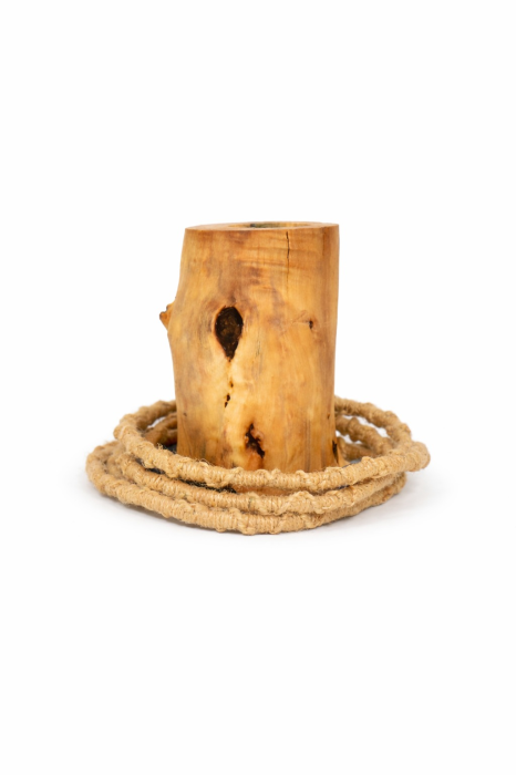 Lampa rustica din lemn natural Rustic Log [4]