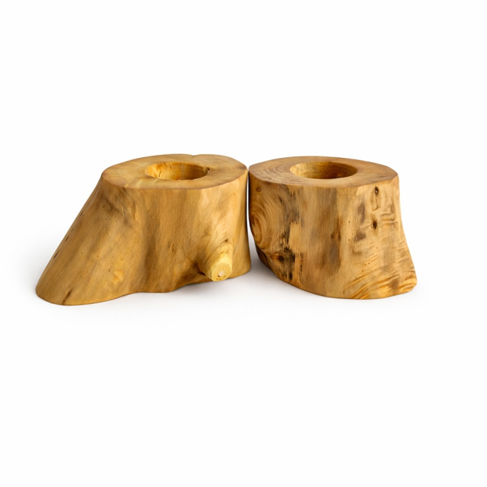 suport lumanare lemn Round Natural [9]