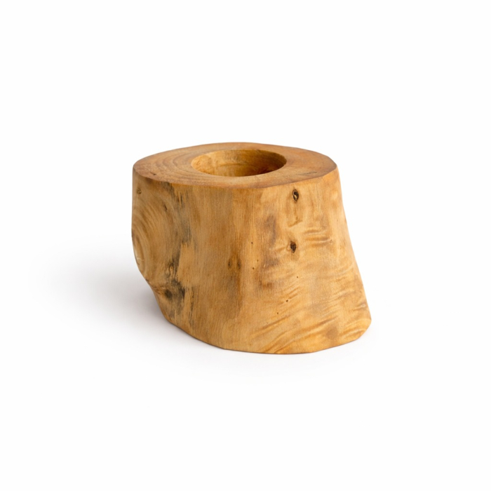 suport lumanare lemn Round Natural [6]