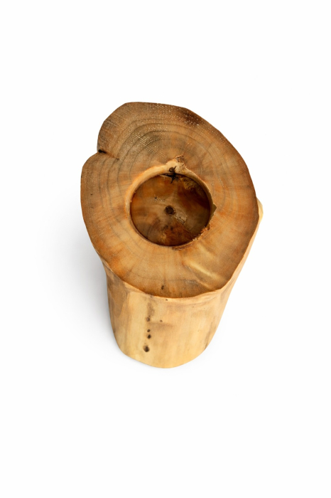 suport lumanare lemn Round Natural [3]