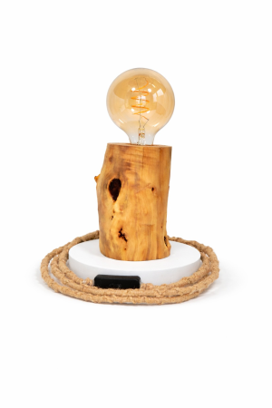 LAMPI DECORATIVE - Lampa rustica din lemn natural Rustic Log