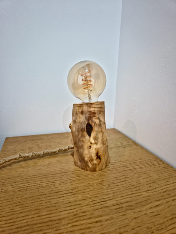 LAMPI DE MASA - Lampa de Birou/Noptiera 'Rustic Log' RL02