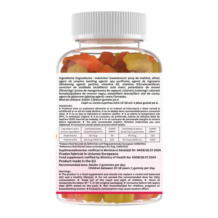 TooMax Gummy Vitamin D3 2000 IU + Vitamin K2 90 mcg [2]