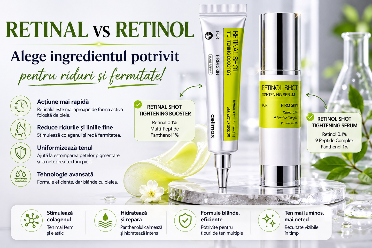 Retinal vs Retinol – Diferențe, Beneficii și Cum Alegi Corect