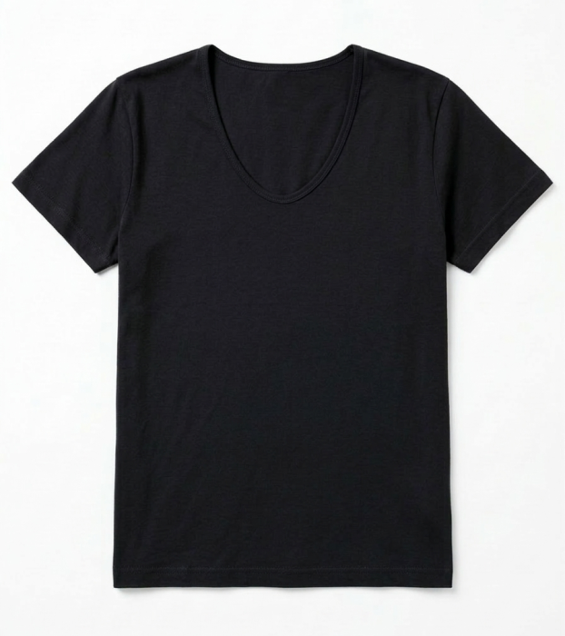 hainedecasa.tricou dama negru din bumbac [2]