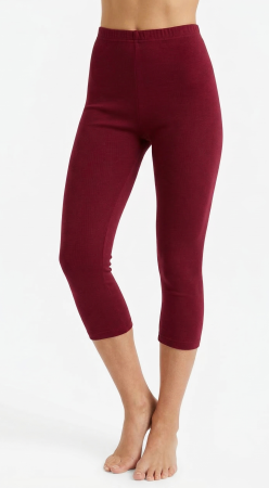 Colanți damă 3/4 - Colant dama 3/4, uni, lycra, visiniu