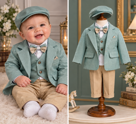 Produse - Costum botez baiat,Catifea