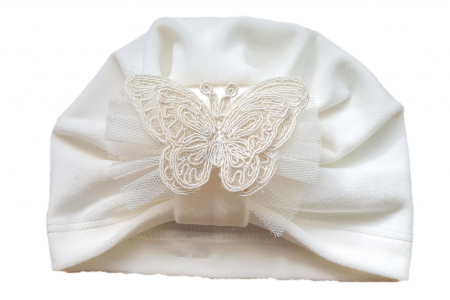 Produse - Turban elegant catifea  ivoire