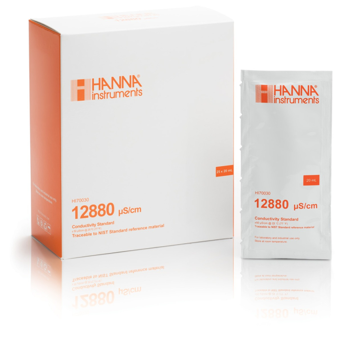 12,880 µS/cm @ 25°C Plic standard de calibrare EC, (25 x 20mL) [1]