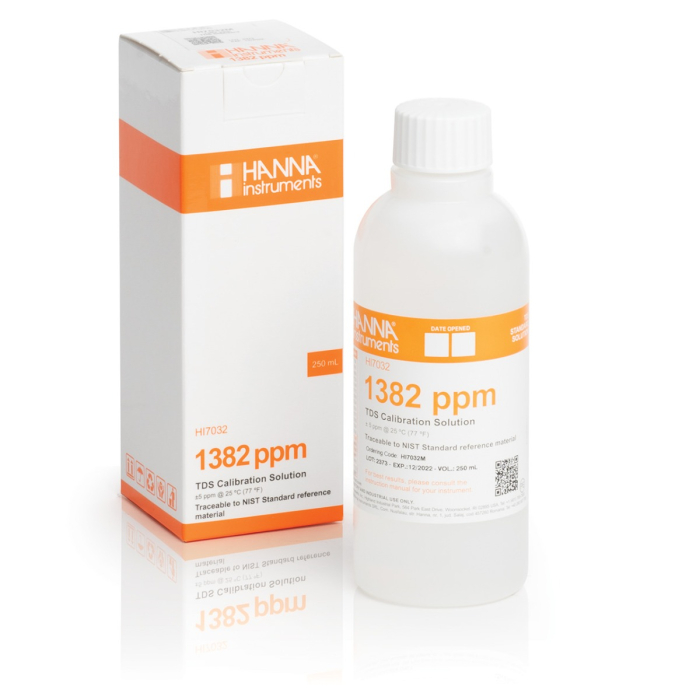 Solutie de calibrare 1382 mg/L (ppm) Valoarea TDS la 25°C, sticlă de 500 ml [1]