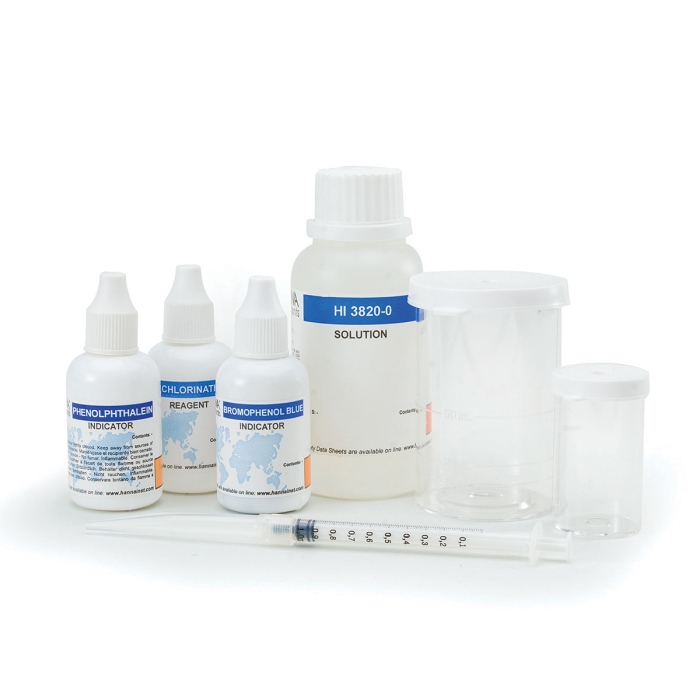 Aciditate (ca CaCO3), Interval: (0-100mg/L) (0-500mg/L) Metoda: titrare, aprox. 110 teste [1]