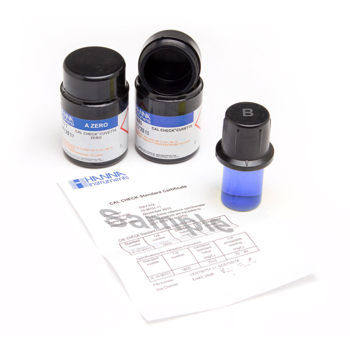 Standarde CAL Check™ pentru Cianură, 0,0 și 0,100 ppm, recomandat la HI97714 [1]