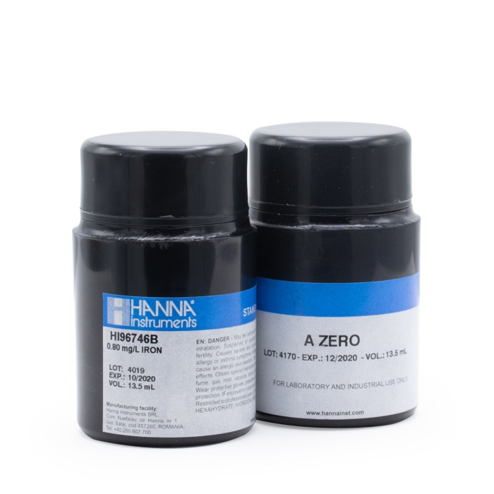 Standarde CAL Check™ pentru fier LR, 0,0 și 0,800 ppm [1]