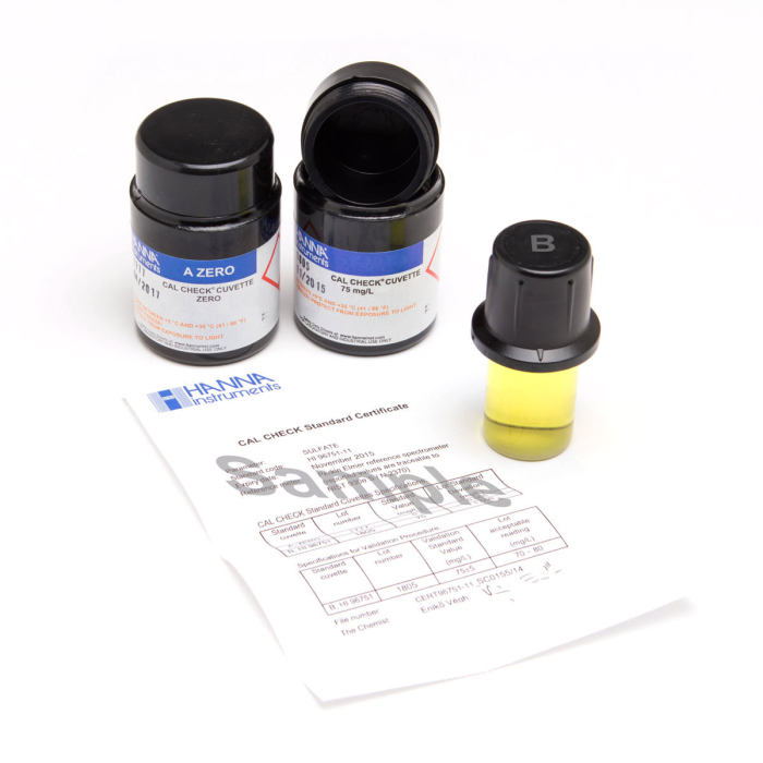 Standarde CAL Check™ pentru silice HR, 0,0 și 150 ppm [1]