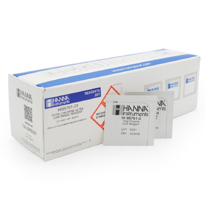 Reactivi Clor Total, Domeniu Foarte Mic 0.000 la 0.500 mg/L, metoda DPD, 100 de teste (Cl₂ total) [1]