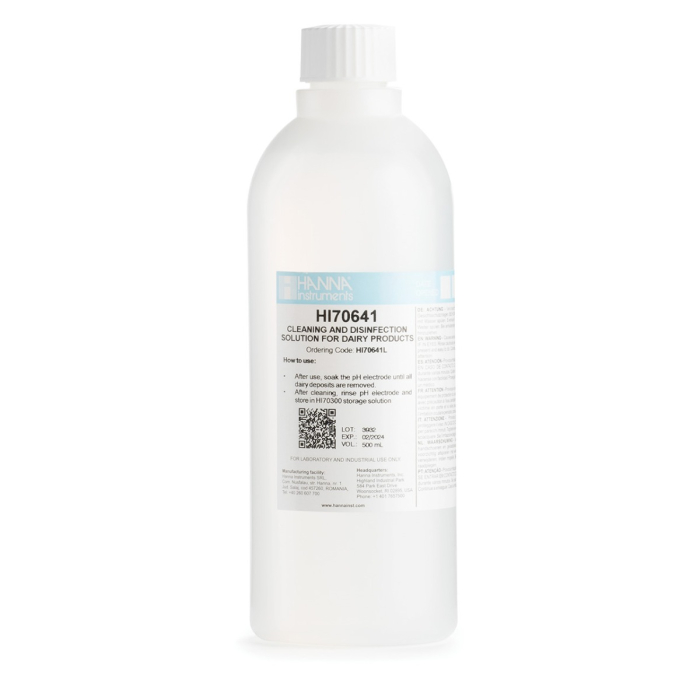 Soluție de curățare și dezinfecție pentru produse lactate (industria alimentară), flacon de 500 ml [1]