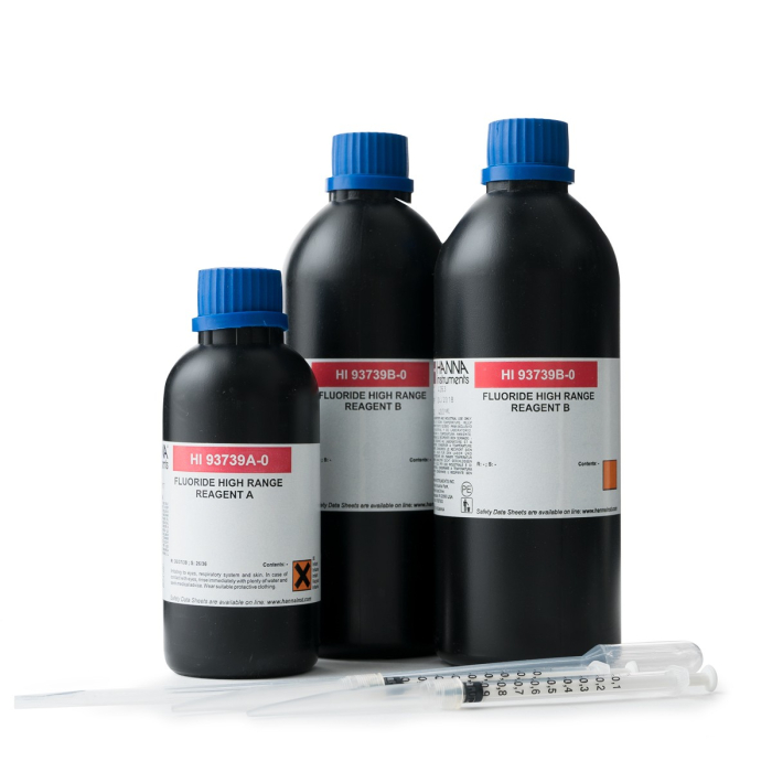 Reactivi Fluor, Domeniu Mare 0.0 la 20.0 mg/L,, metoda SPADNS, 100 de teste (F-) [1]
