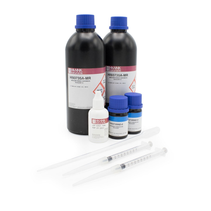 Reactivi Duritate Totală, Domeniu 200-500 mg/L, metodă colorimetrică, 100 de teste [1]