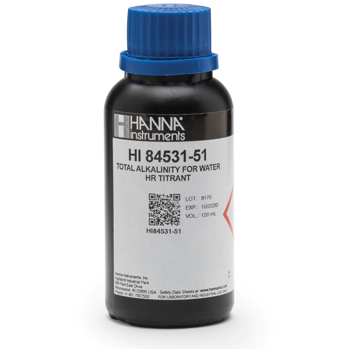 Titrant domeniu mare pentru alcalinitate Minititrator HI84531 (120 ml) [1]